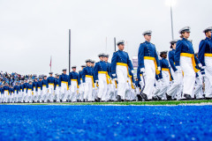 U.S. Air Force Academy, Colo. — Cadets march into Falcon Stadium to start the U.S. Air Force Academy Class of 2025 graduation ceremony at Falcon Stadium in Colorado Springs, Colo., May 29, 2025. Nine hundred nine cadets received their commissions as second lieutenants in the Air Force and Space Force. (U.S. Air Force photo/Adalyn Greene)